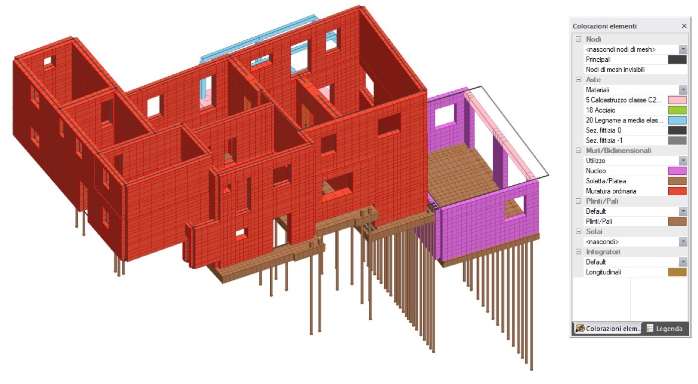 Modello 3D della struttura